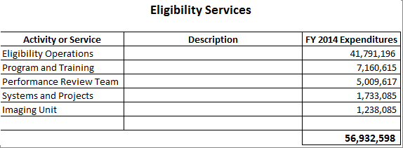 Eligibility Services Detailed Purposes